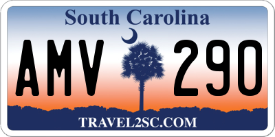 SC license plate AMV290