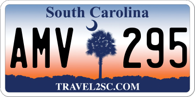 SC license plate AMV295