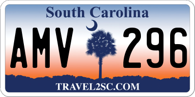 SC license plate AMV296