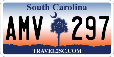 SC license plate AMV297