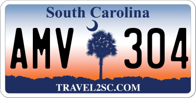 SC license plate AMV304