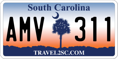 SC license plate AMV311