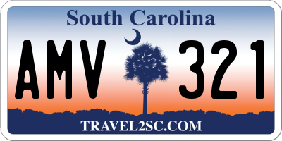 SC license plate AMV321