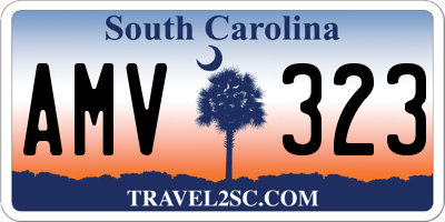 SC license plate AMV323