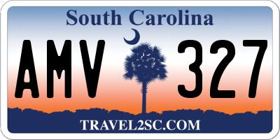 SC license plate AMV327