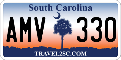 SC license plate AMV330