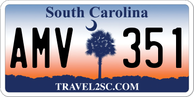 SC license plate AMV351