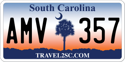 SC license plate AMV357