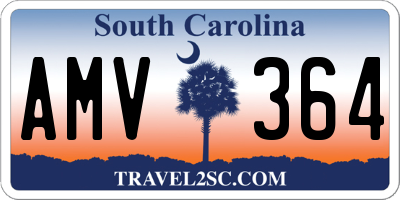 SC license plate AMV364