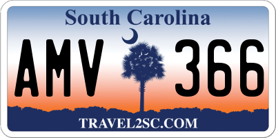 SC license plate AMV366