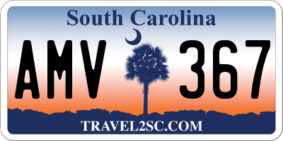 SC license plate AMV367