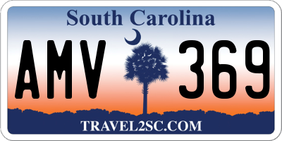 SC license plate AMV369