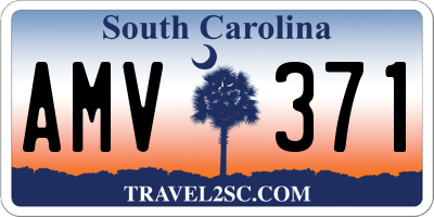 SC license plate AMV371