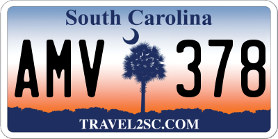 SC license plate AMV378