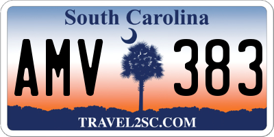 SC license plate AMV383