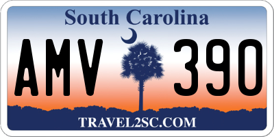 SC license plate AMV390