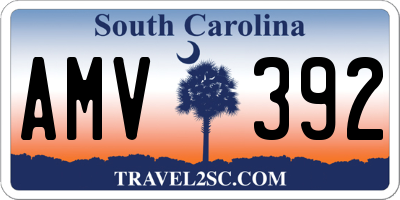 SC license plate AMV392
