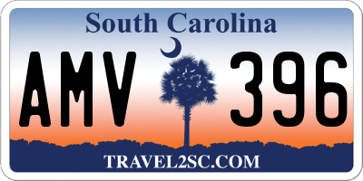 SC license plate AMV396