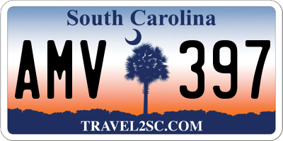SC license plate AMV397