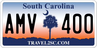 SC license plate AMV400
