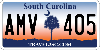 SC license plate AMV405