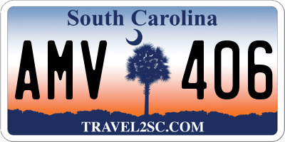 SC license plate AMV406