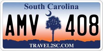 SC license plate AMV408