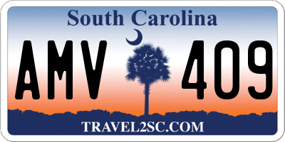 SC license plate AMV409