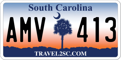 SC license plate AMV413