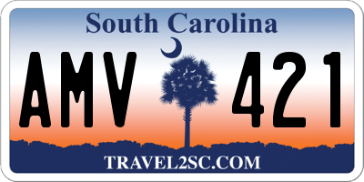 SC license plate AMV421