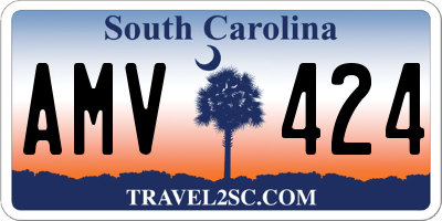 SC license plate AMV424