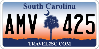 SC license plate AMV425