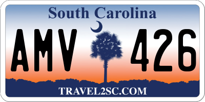 SC license plate AMV426
