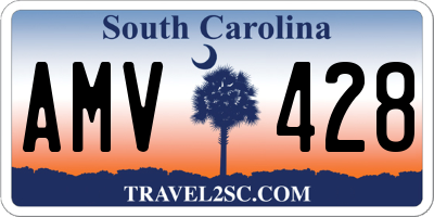 SC license plate AMV428