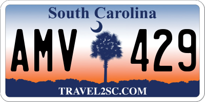 SC license plate AMV429