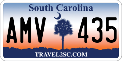 SC license plate AMV435