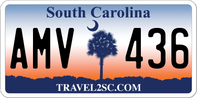 SC license plate AMV436