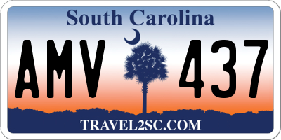 SC license plate AMV437