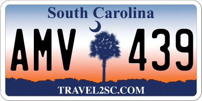 SC license plate AMV439