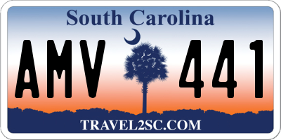 SC license plate AMV441