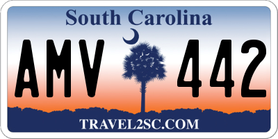 SC license plate AMV442