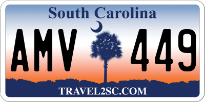 SC license plate AMV449
