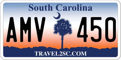SC license plate AMV450