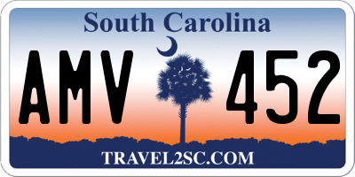 SC license plate AMV452
