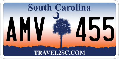 SC license plate AMV455