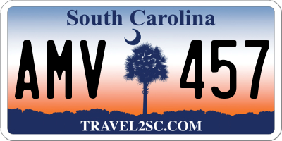 SC license plate AMV457