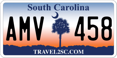 SC license plate AMV458