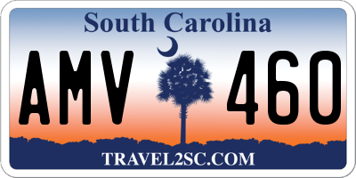 SC license plate AMV460