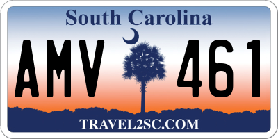 SC license plate AMV461