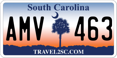 SC license plate AMV463